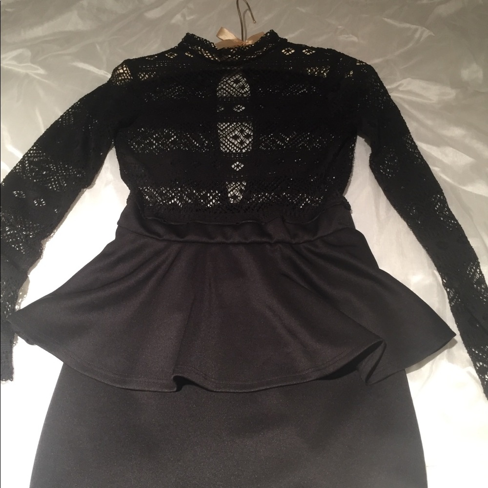 Sexy Sheer Black 🖤Peplum Dress